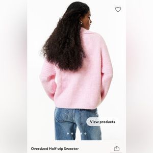 Oversized half zip sweater, XS